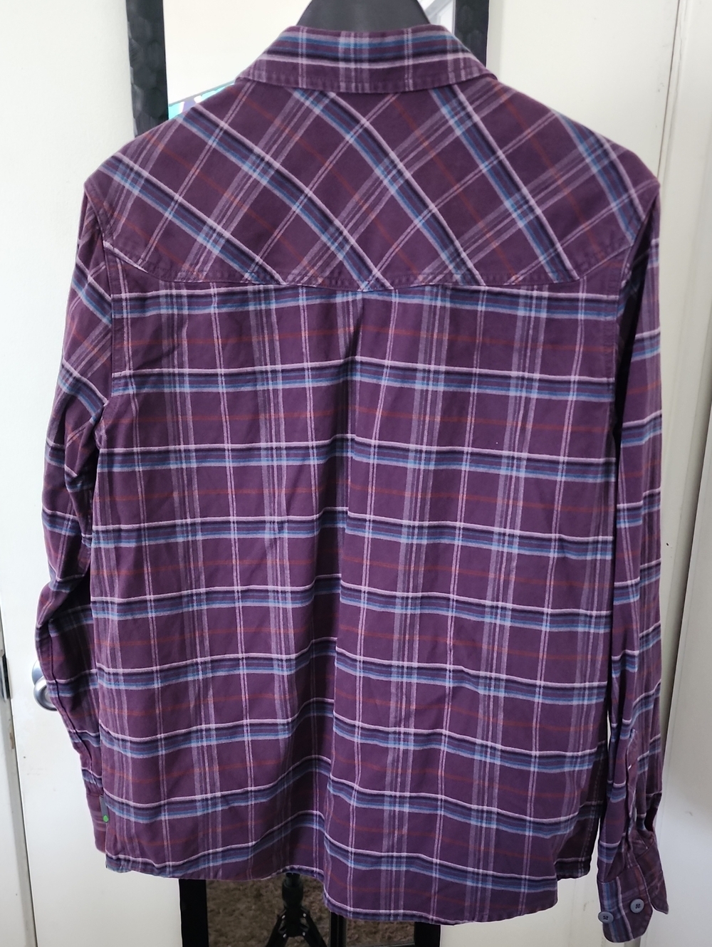 Stio Purple Plaid Button-Down Casual Shirt - Picture 4 of 9